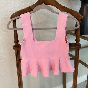 Zara Light Pink Peplum Top